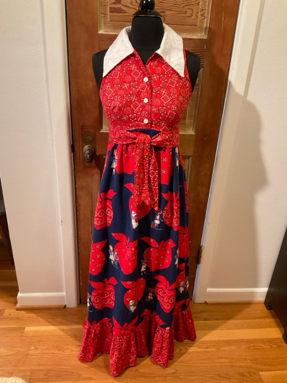 Vintage handmade Holly Hobbie apple dress